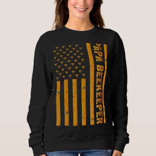 Moletom Mens Vintage American Flag Papa Beekeeper Pais