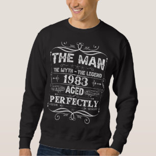 Moletom Mens Vintage Aniversário Por 39 Anos Homem Mito L