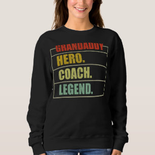 Moletom Mens Vintage Avô Hero Coach Legenda do treinador V
