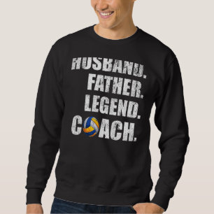 Moletom Mens Vintage Husband Padre Legend Voleibol Coac