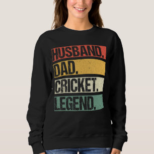 Moletom Mens Vintage Husband Pai Cricket Player Legenda Go