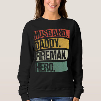 Moletom Mens Vintage Husband Pai Fireman Hero Family Fat