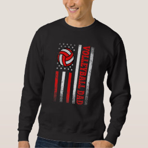 Moletom Mens Vintage Pai De Voleibol Americano Bandeira Es