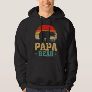 Moletom Mens Vintage Retro Bear Animal Papa Urso Pai