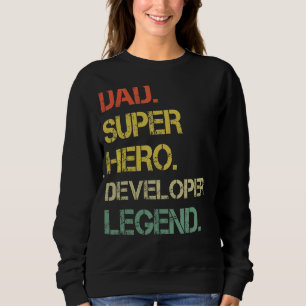 Moletom Mens Vintage Style Hero Developer Legend Fathe