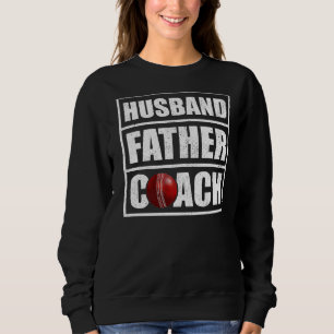 Moletom Mens Vintage Style Marido Padre Cricket Coach Fa