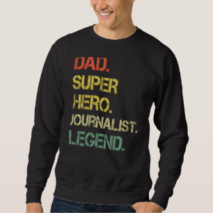 Moletom Mens Vintage Style Pai Herói Legenda de Jornalista