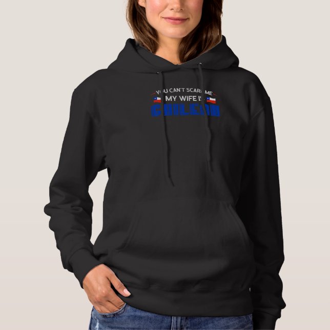 Moletom Mens, você não pode me assustar minha esposa é chi (Frente)