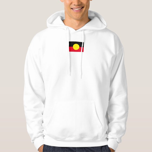 Moletom mens white Aboriginal flag hoodie (Frente)