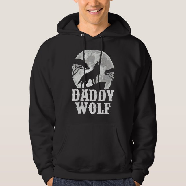 Moletom Mens Wolves Howling No Pai Da Lua Pai (Frente)