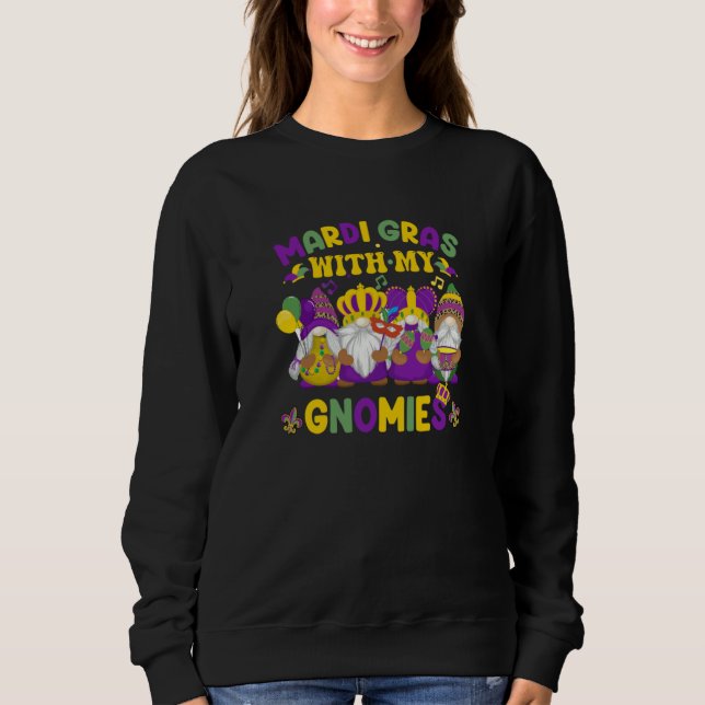 Moletom Mens Womens Jester Mardi Gras Gnomes 2023 With My  (Frente)