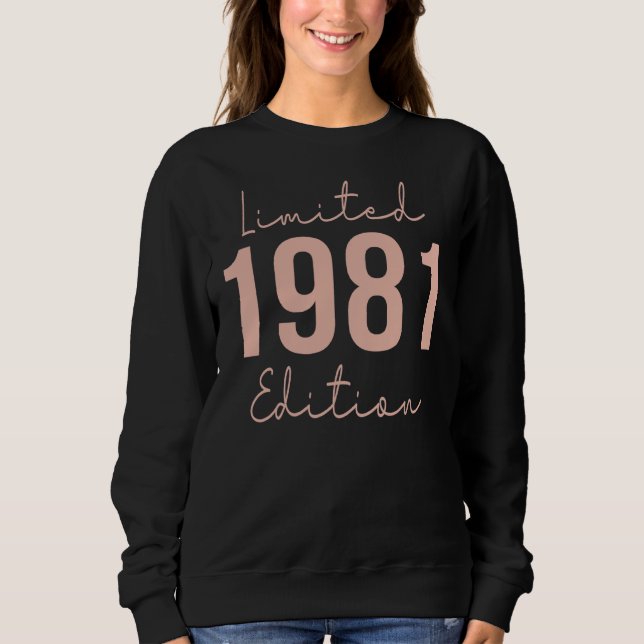 Moletom Mens Womens Vintage Nascer 1981 Em 1981 (Frente)