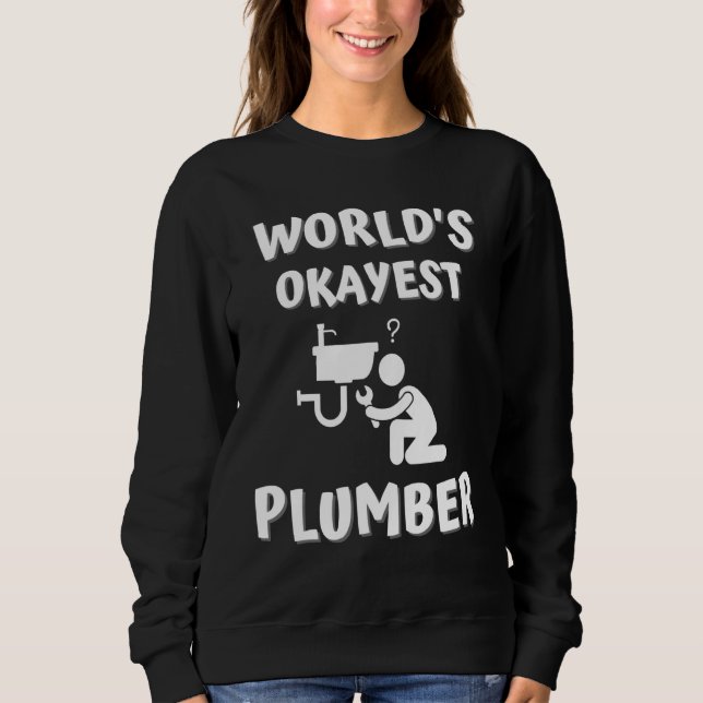 Moletom Mens Worlds Okayest Plumber (Frente)