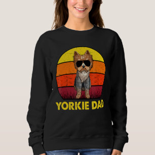 Moletom Mens Yorkie Papa Retro Vintage Yorkshire Terrier Y
