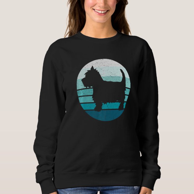 Moletom Mens Yorkshire Terrier Dog Retro Yorkshire Sunset (Frente)
