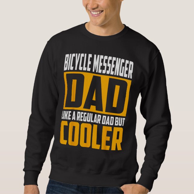 Moletom Mensageiro de Bicicleta Pai Como um Pai Normal mas (Frente)
