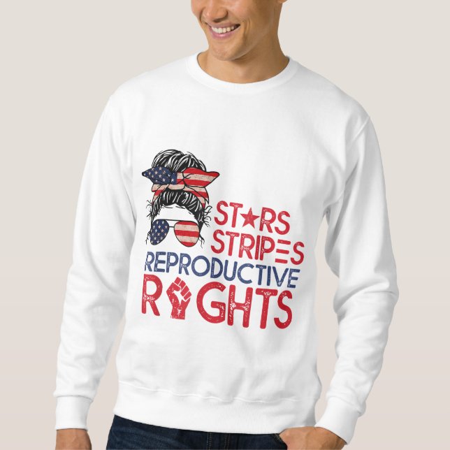 Moletom Mensagem Bun American Flag Pro Choice Star Stripes (Frente)