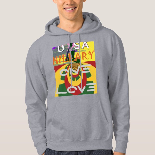 Moletom Mensagem de amor em Rasta Colors Art Impressão (Frente)