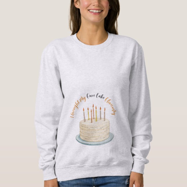 Moletom Mensagem de Bolo de Aniversário (Frente)