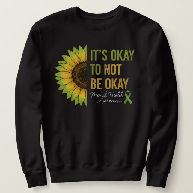 Moletom Mental Health Awareness Sunflower  (Frente do Design)