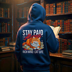 Moletom Mentalidade de Riqueza Amante de Gato Hustle Diver