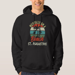 Moletom Mentalmente Em Uma Praia Na Rua Augustine Fl Sunse