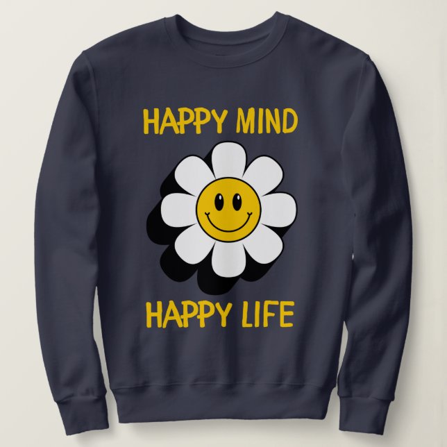 Moletom Mente feliz vida feliz (Frente do Design)