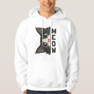 Moletom Meow Funny Tuxedo Cat está assistindo Pun