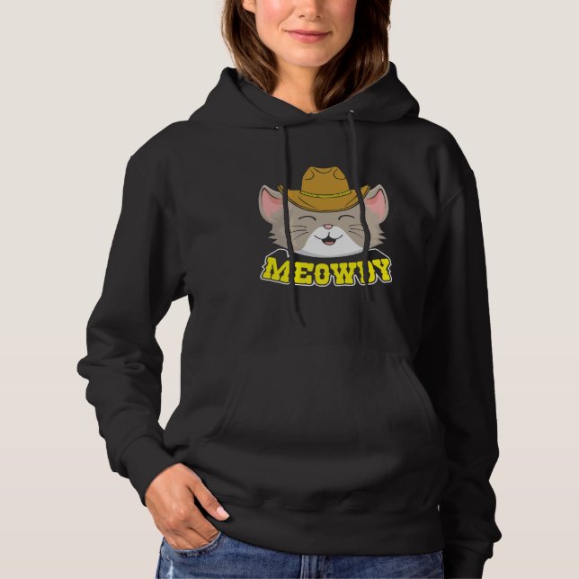 Moletom Meowdy  Mashup Between Meow and Howdy Cat (Frente)