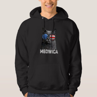 Moletom Meowica Cat 4 De Julho Merica Men Usa American Fl