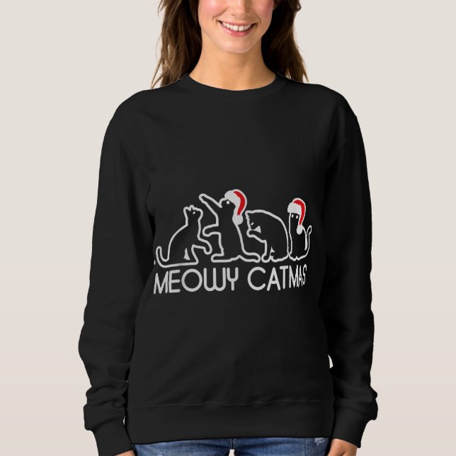 Moletom Meowy Catmas Cat Lover Xmas (Frente)