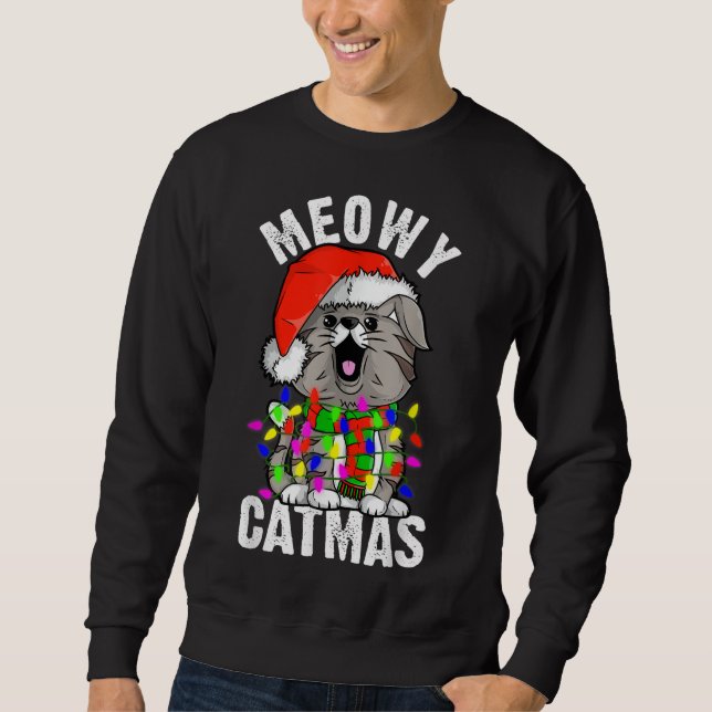 Moletom MeOWY Catmas Luzes De Natal Gotas (Frente)