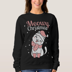 Moletom Meowy Catmas Meowy Xmas Winter Holidays Reindeer C
