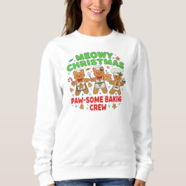 Moletom "Meowy Christmas Baking Crew Sweatshirt