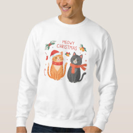 Moletom Meowy Christmas – Cute Funny Cats Holiday Design 