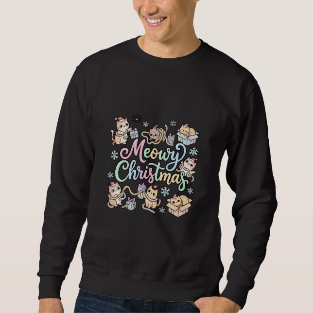 Moletom Meowy Christmas T-Shirt (Frente)
