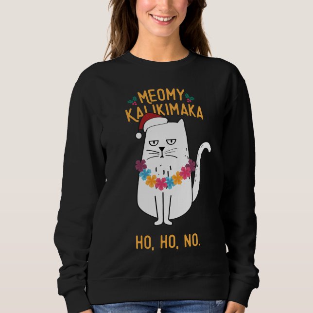 Moletom Meowy Kalikimaka Engraçado Natal (Frente)