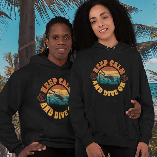 Moletom Mergulho (Keep Calm and Dive On Hoodie for Men and Women)
