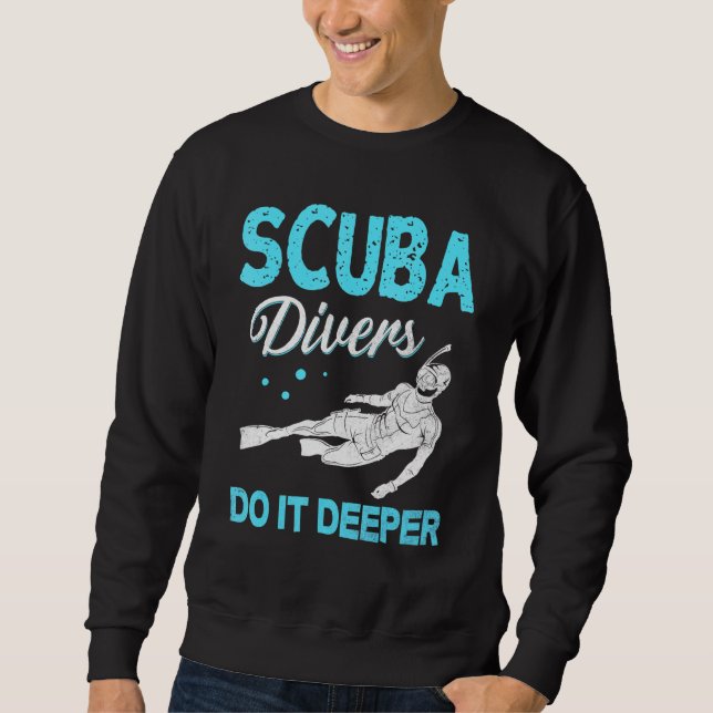 Moletom Mergulho Scuba Divers Scuba Fazem Isso Mais Profun (Frente)