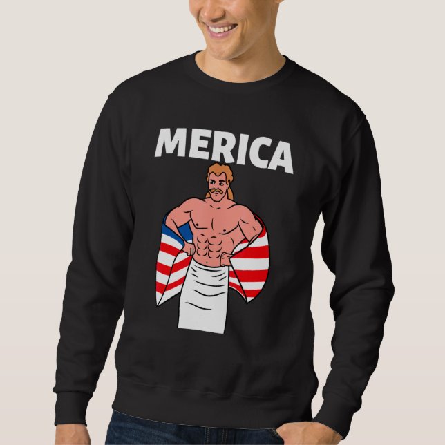 Moletom Merica American Mullet Business In Front Party In  (Frente)