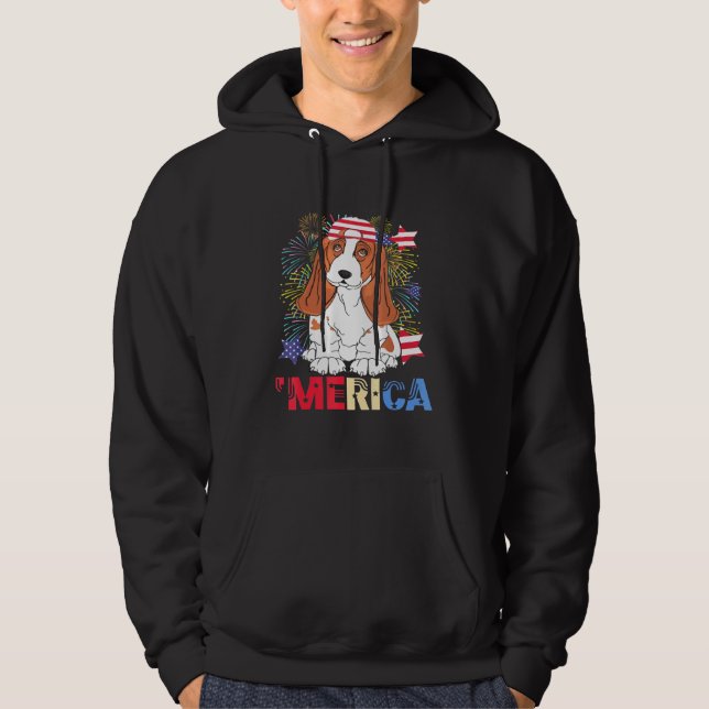 Moletom Merica Beagle U Flag Boné Fireworks 4 De Julho Pa (Frente)