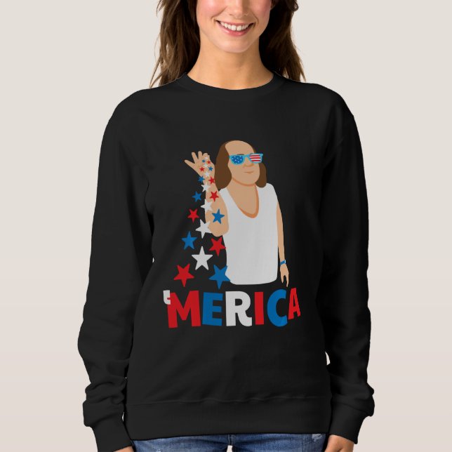 Moletom Merica Benjamin Franklin Bae 4 De Julho Americano (Frente)
