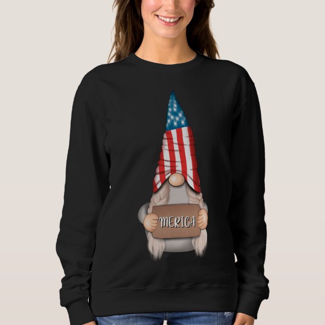 Moletom Merica com Gnomo Patriótico dos EUA (Frente)