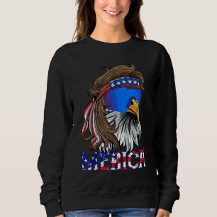 Moletom Merica Eagle Mullet American Flag USA Men 4th Of J