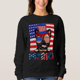 Moletom Merica French Buldog American Flag 4 De Julho Fr