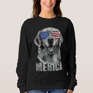 Moletom Merica - Ouro Patriótico Americano de Bandeira
