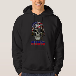 Moletom Merica Pirate Skull Usa Bandeira 4 De Julho Patrió