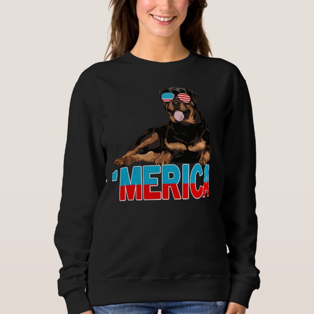 Moletom Merica Rottweiler American Flag Sunvidles 4º (Frente)