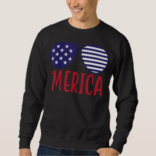 Moletom Merica Sunglass Usa Flag 4 De Julho Happy Indepen