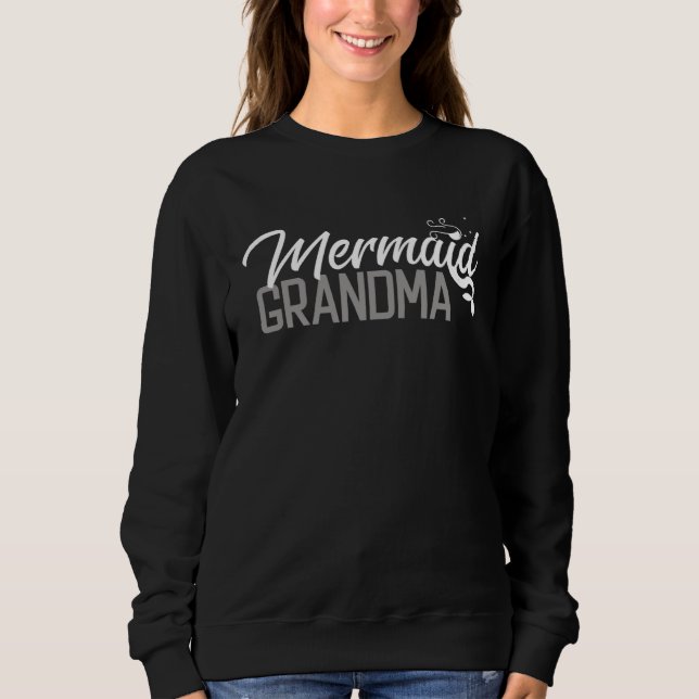 Moletom Mermaid GRANDMA Team Mer Grandmother Swim Nana (Frente)